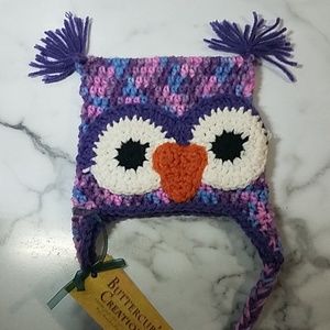 Handmade Owl hat (Purple)